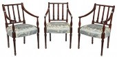 SET OF THREE FEDERAL CARVED MA