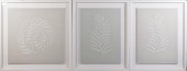 SET OF THREE FLORAL STITCHED A