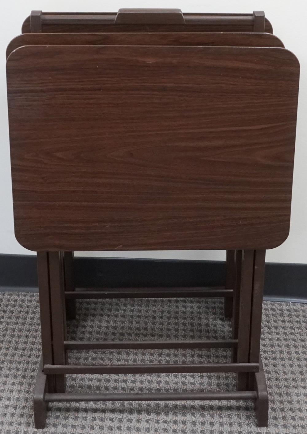 SET OF THREE FOLDING TABLES WITH