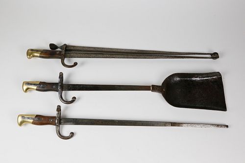 SET OF THREE FRENCH WALNUT FORGED