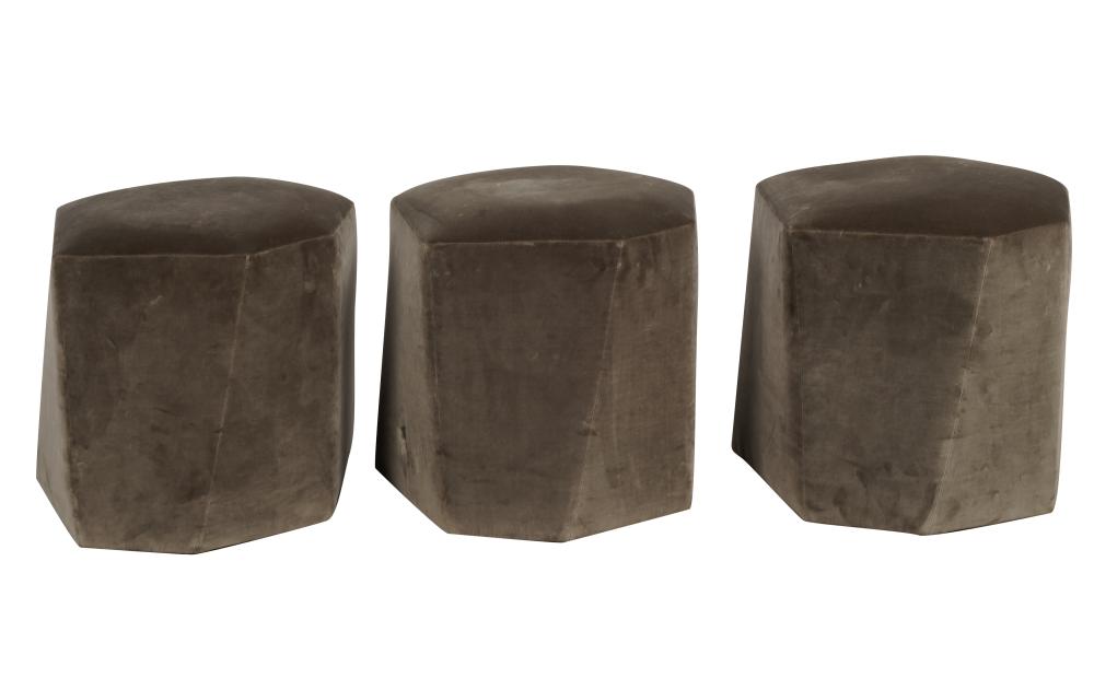 SET OF THREE HOLLY HUNT STOOLSSet