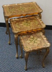 SET OF THREE ITALIAN GILT NEST