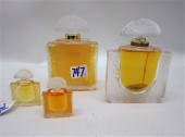 SET OF THREE LALIQUE FLACON CO