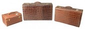 SET OF THREE LLEATHER TRAVEL S