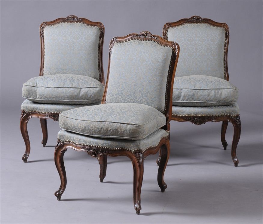 SET OF THREE LOUIS XV CARVED