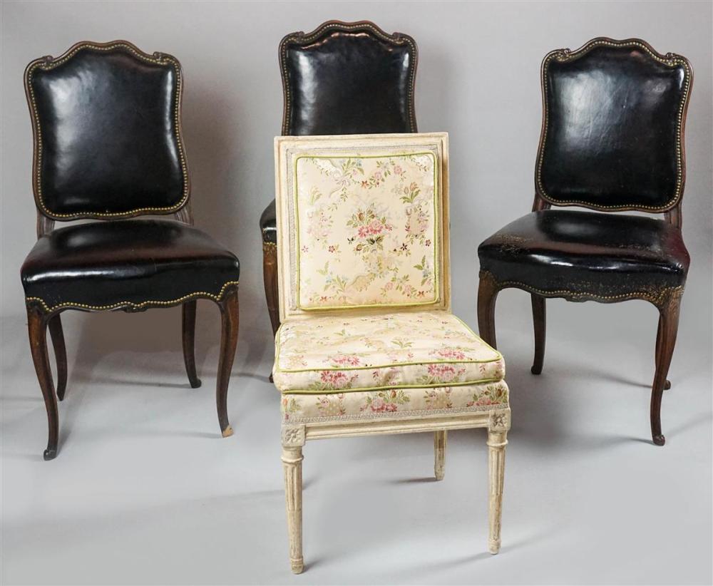 SET OF THREE LOUIS XV CARVED OAK