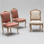 SET OF THREE LOUIS XV CREAM PA
