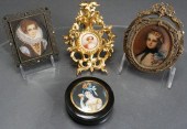 SET OF THREE MINIATURE PORTRAI