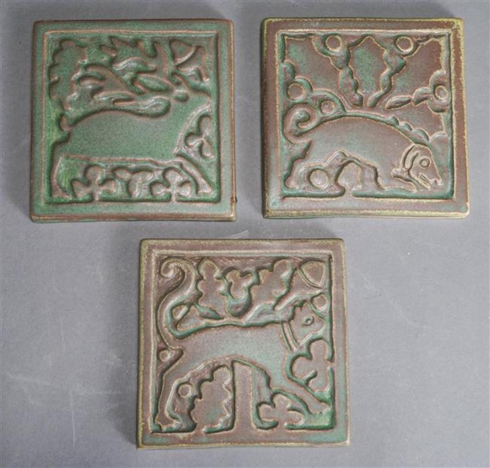 SET OF THREE MOTAWI TILEWORKS