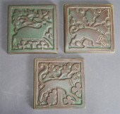 SET OF THREE MOTAWI TILEWORKS
