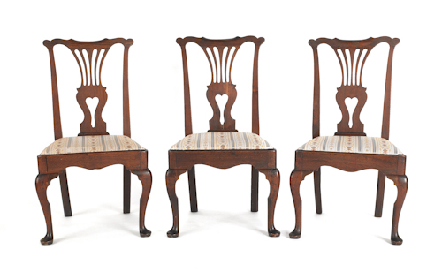 Set of three Queen Anne walnut