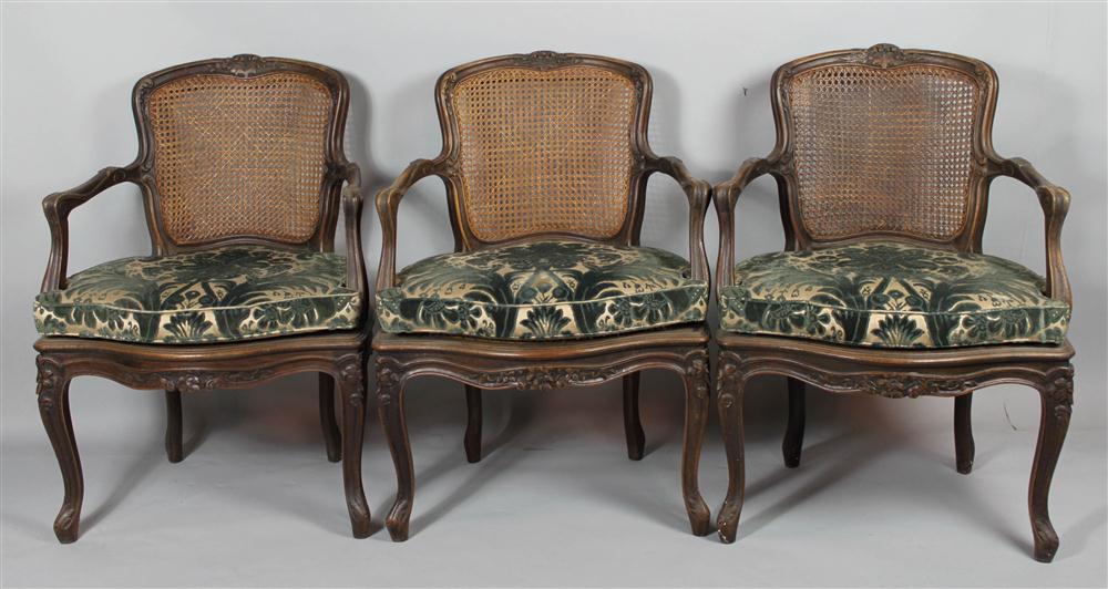 SET OF THREE REGENCE STYLE MAHOGANY