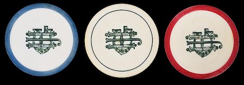 SET OF THREE SCRIMSHAWED IVORY