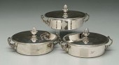 Set of three silver entre&eacu
