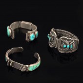 SET OF THREE SILVER ZUNI AND D