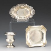 SET OF THREE STERLING TABLE AR