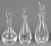 SET OF THREE STEUBEN GLASS TEA
