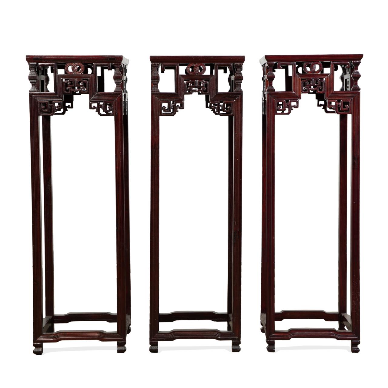 SET OF THREE TALL CHINESE