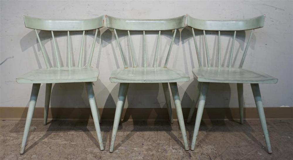 SET OF THREE TEAL PAINTED