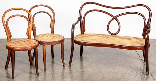 SET OF THREE THONET BENTWOOD