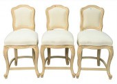 SET OF THREE UPHOLSTERED BARST