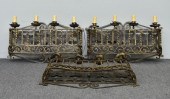 Set of three wrought iron thea