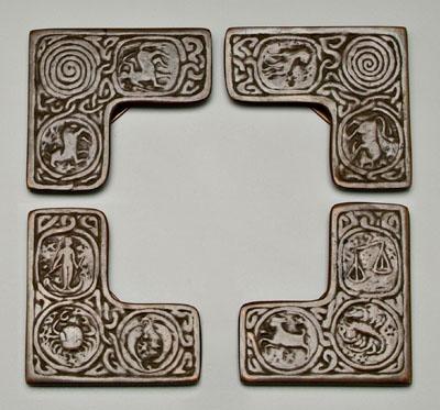 Set of Tiffany bronze blotter