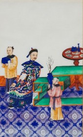 SET OF TWELVE ALBUM PAINTINGS