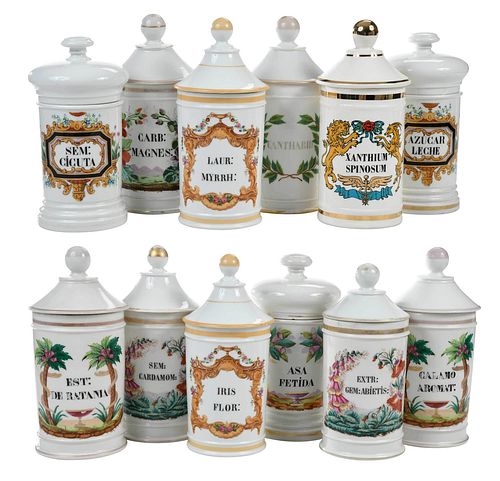 SET OF TWELVE APOTHECARY