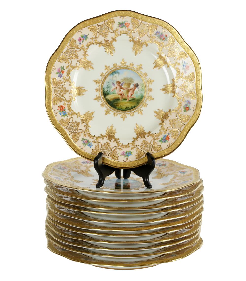 SET OF TWELVE AUSTRIAN PORCELAIN