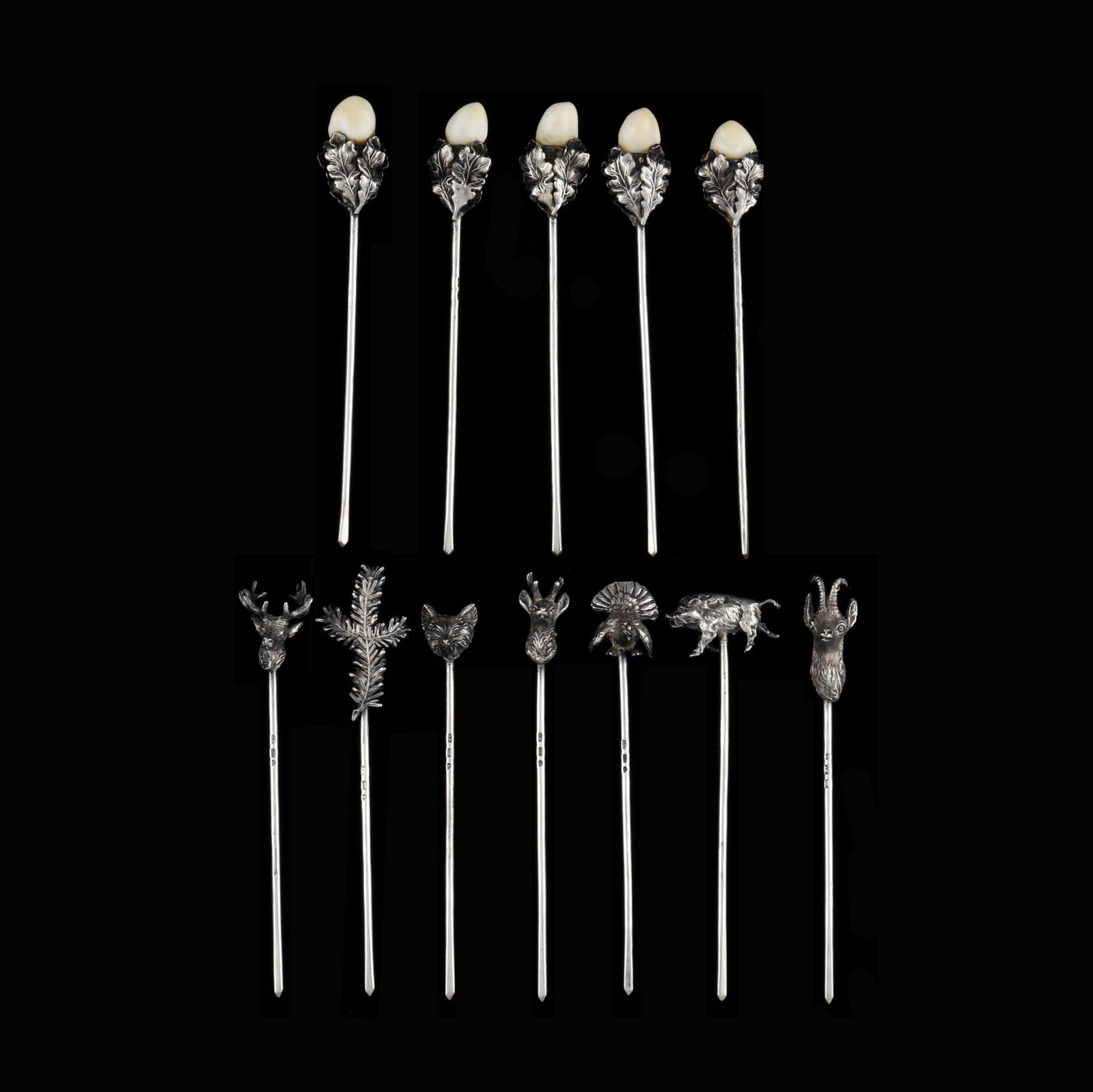 SET OF TWELVE AUSTRIAN SILVER