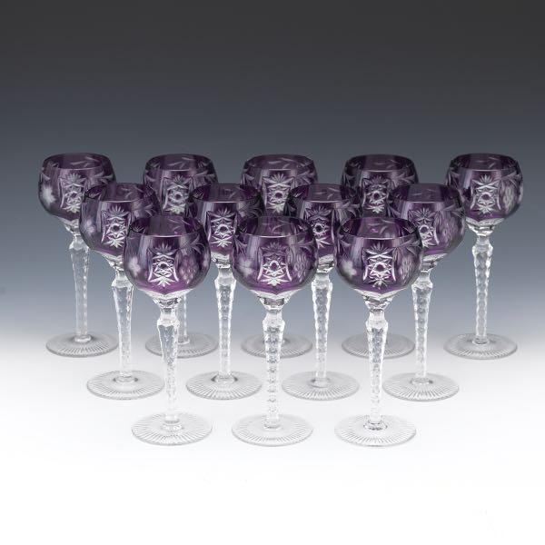 SET OF TWELVE BOHEMIAN CUT