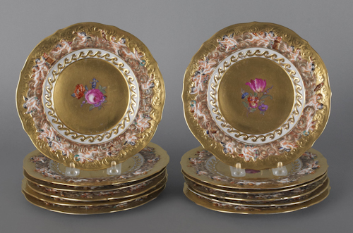 Set of twelve Capo di Monte