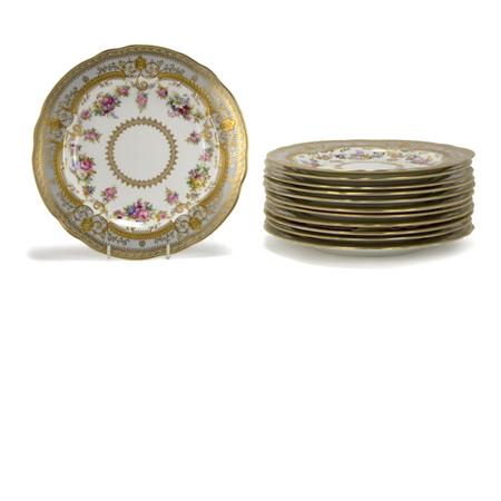 Set of Twelve Cauldon Gilt