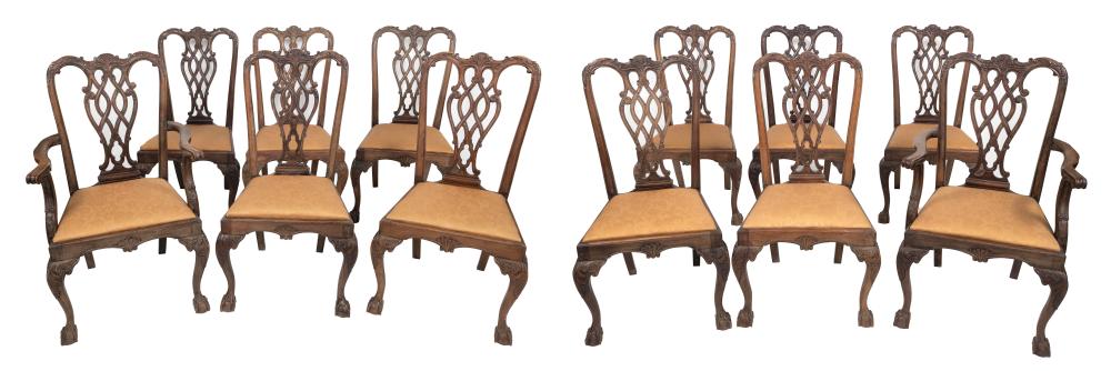SET OF TWELVE CHIPPENDALE-STYLE
