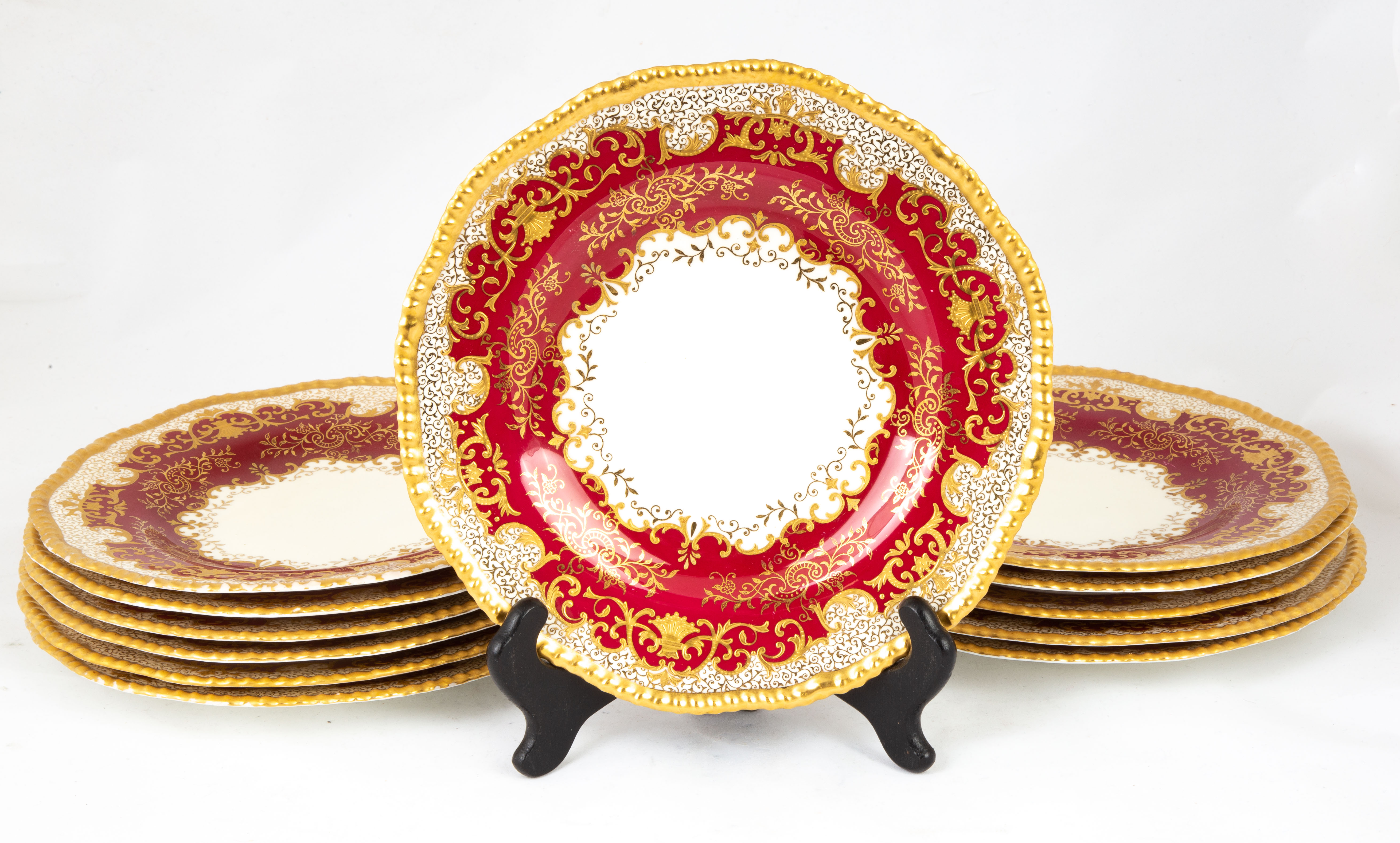SET OF TWELVE COALPORT PLATES