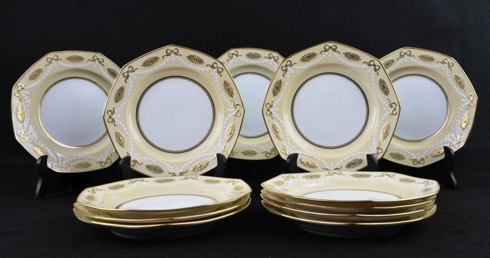 SET OF TWELVE COPELANDS PARCEL GILT