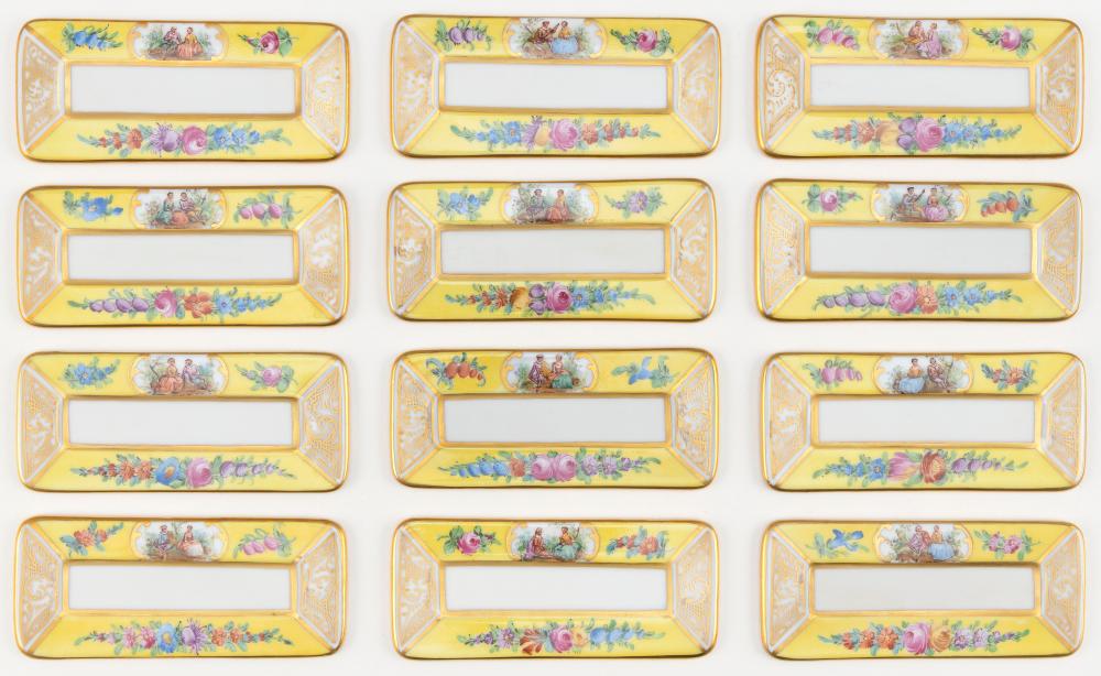 SET OF TWELVE DRESDEN PORCELAIN