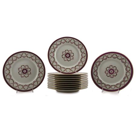 Set of Twelve Dresden Porcelain