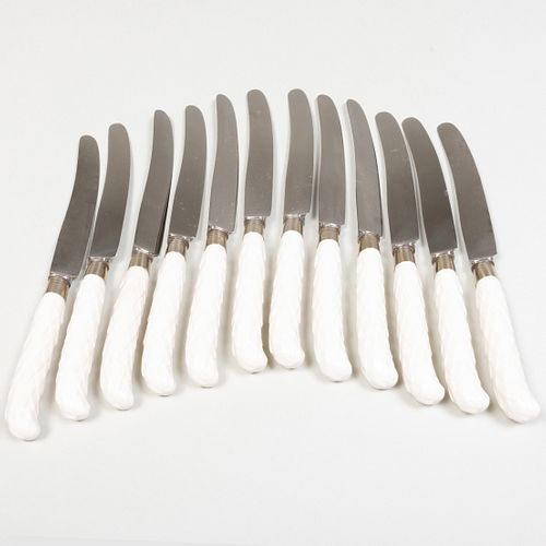 SET OF TWELVE ENGLISH PORCELAIN
