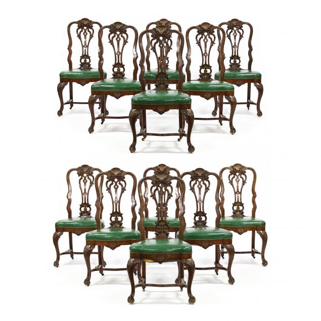 SET OF TWELVE ENGLISH ROCOCO