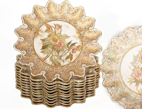SET OF TWELVE FANCY DOULTON-BURSLEM
