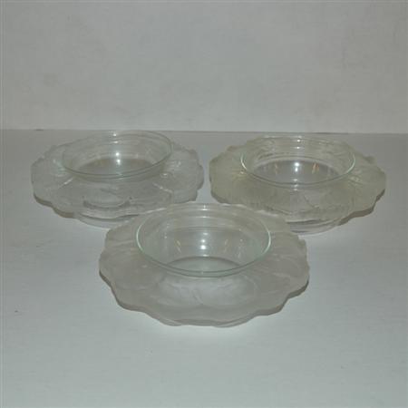 Set of Twelve Frosted Glass