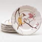SET OF TWELVE GIEN PORCELAIN D