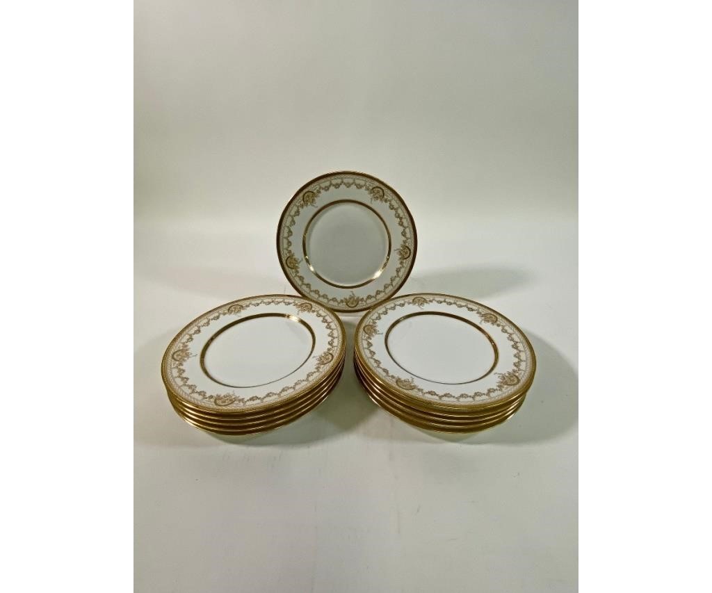 Set of twelve gilt decorated