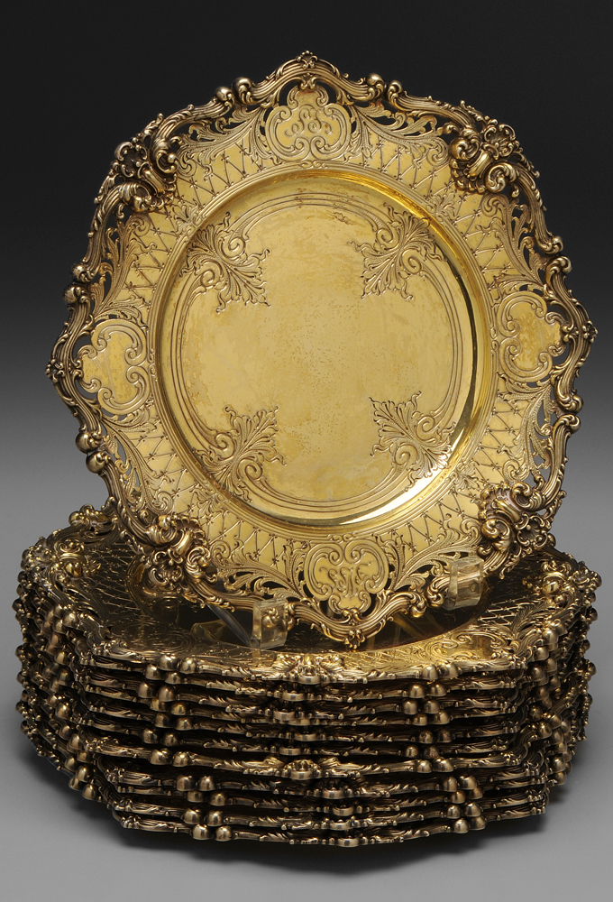 Set of Twelve Gilt Sterling