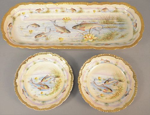 SET OF TWELVE HAND-PAINTED FISH
