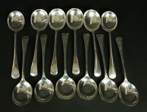 SET OF TWELVE HANOVERIAN PATTERN