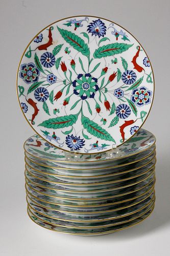 SET OF TWELVE HAVILAND LIMOGES "ART