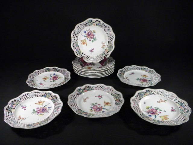 Set of twelve Herend Bavarian